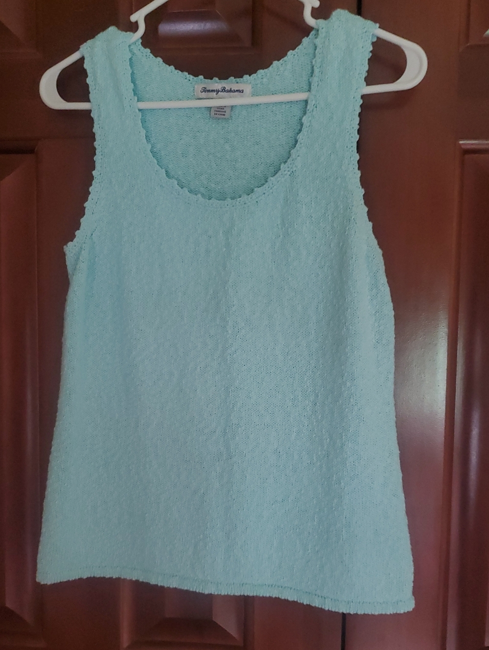 Light blue/Aqua Waters Edge Textured Tank Top